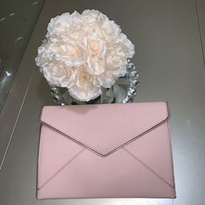 Rebecca Minkoff Pink Envelope Leo Clutch